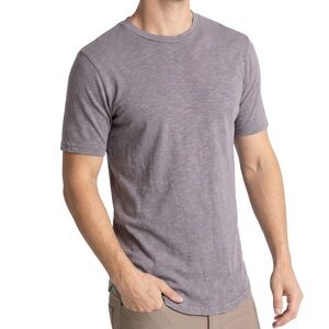 GOODLIFE Made in USA Midweight Cotton Slub Scallop Tee (Greyish Purple)